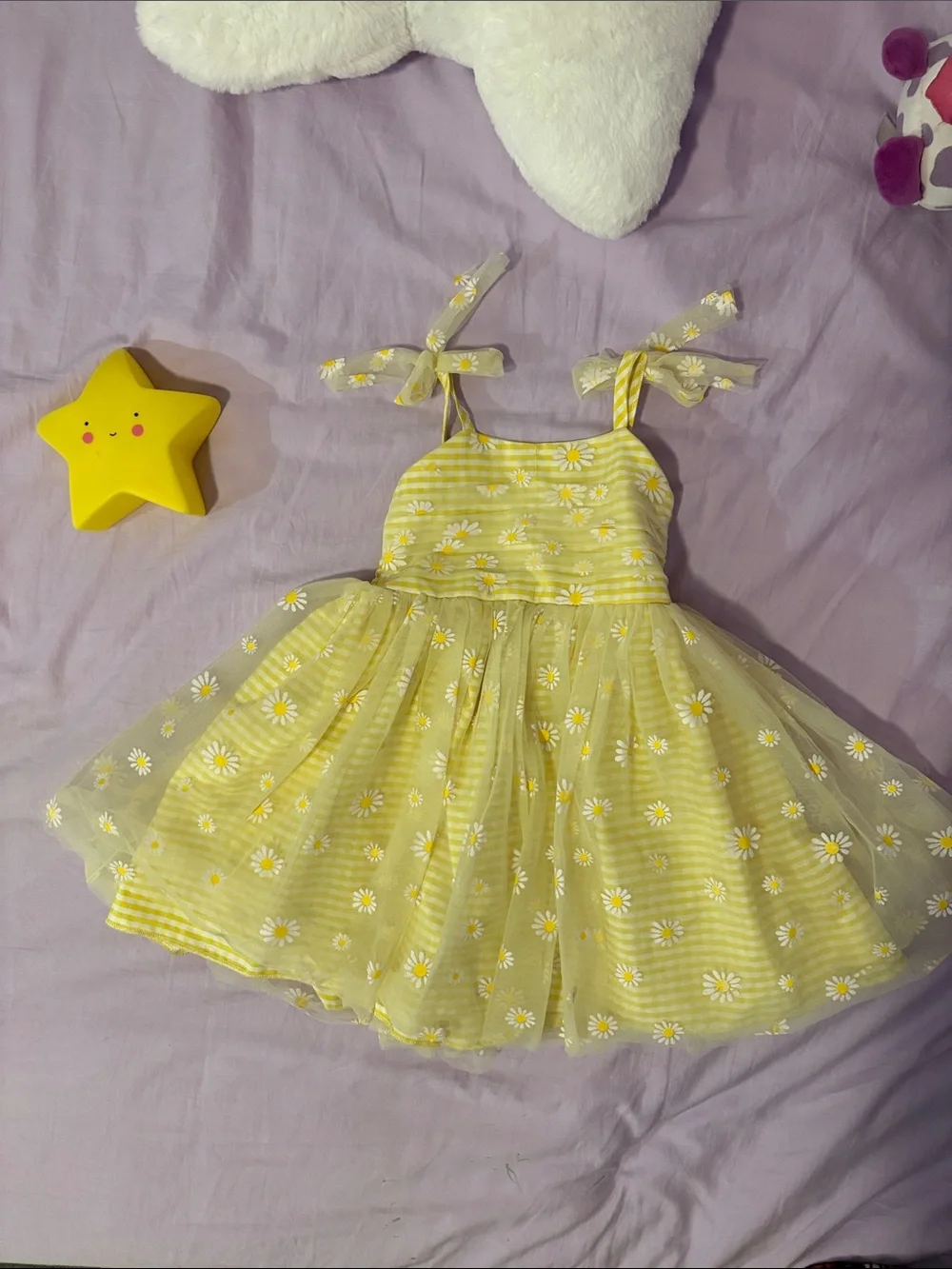 Daisy Flower Girls' Yellow Sundress